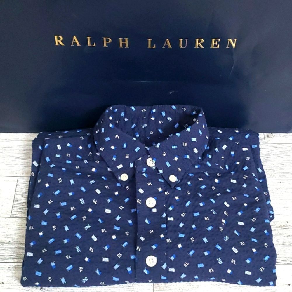 Ralph Lauren Seersucker Button Down Shirt